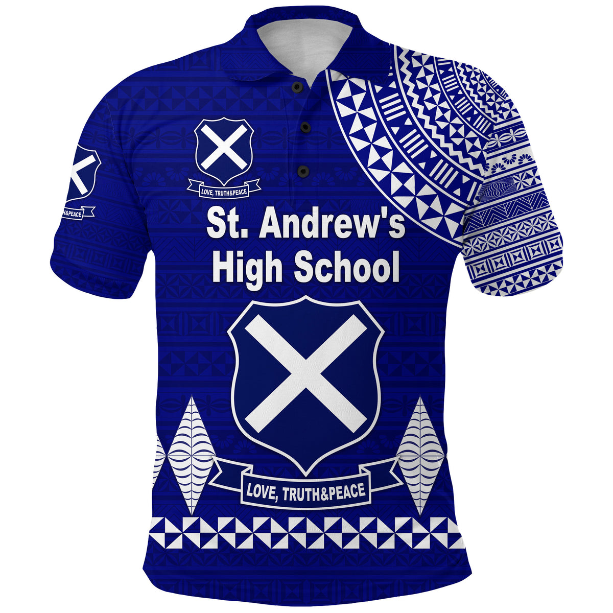 Custom St. andrews High School Polo Shirt Simple Style LT8 - Polynesian Pride