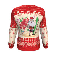 Hawaii Ugly Christmas Sweatshirt - Mele Kalikimaka Santa Claus Beach - Polynesian Pride