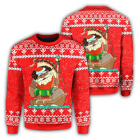 Hawaiian Santa Claus Mele Kalikimaka Christmas Sweatshirt - Red - Farah Style - AH Unisex Red - Polynesian Pride