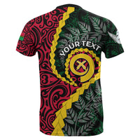 Custom Vanuatu T Shirt Mix Maori Silver Fern LT6 - Polynesian Pride