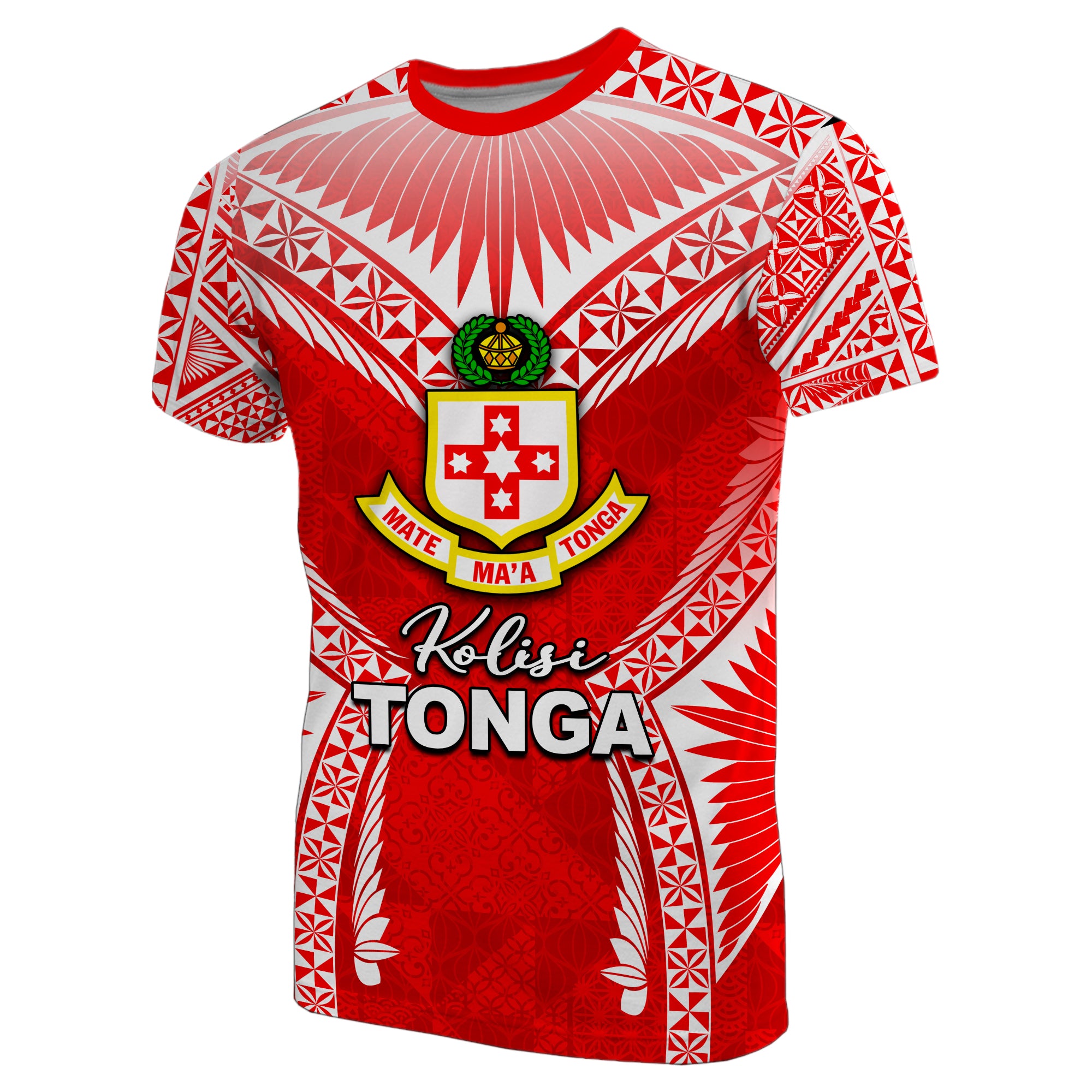 Custom Kolisi Tonga T Shirt Red Style LT6 Unisex Red - Polynesian Pride