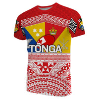 Tonga Rugby T Shirt Special Coat of Arms Unisex Red - Polynesian Pride