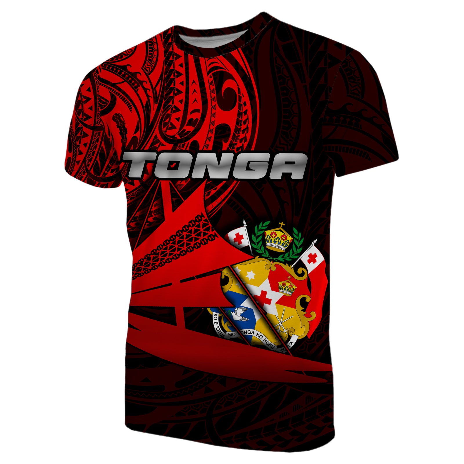 Tonga T Shirt Kalia Polynesian NO.1 LT6 Unisex Red - Polynesian Pride