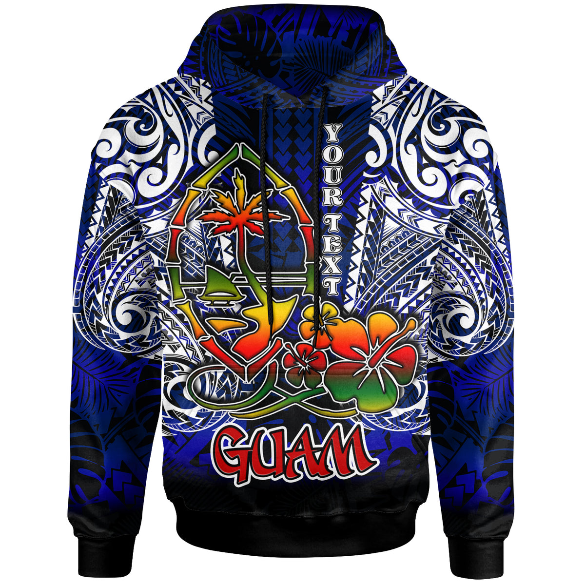 Guam Hoodie Custom Guam Independence Day With Polynesian Tattoo Patterns LT10 - Polynesian Pride