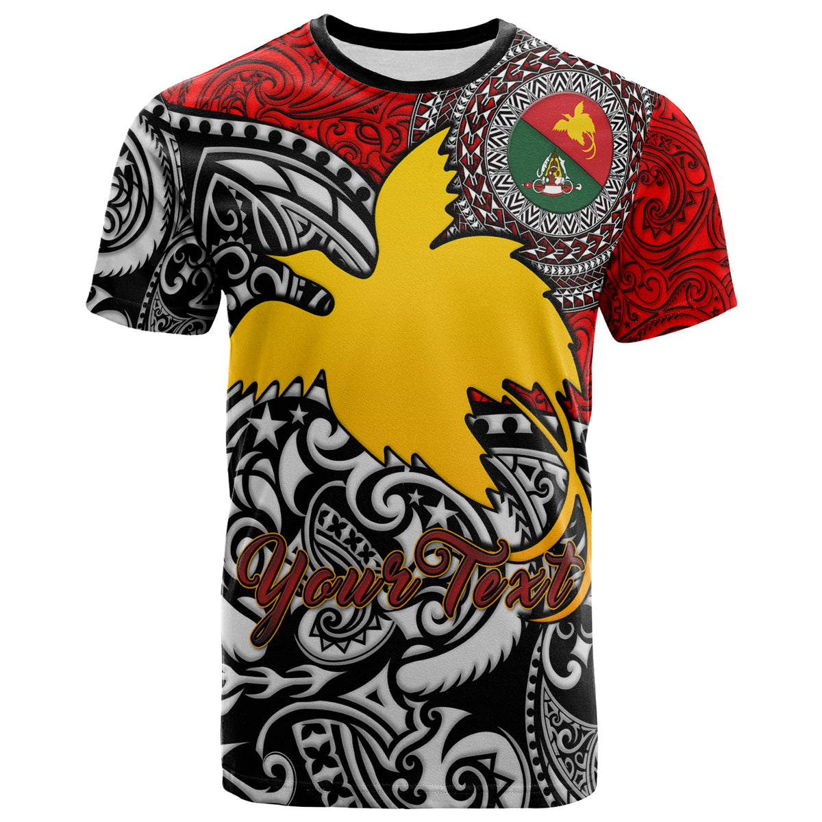 Papua New Guinea T shirt Custom East Sepik Of Papua New Guinea With Polynesian Patterns T shirt - Polynesian Pride
