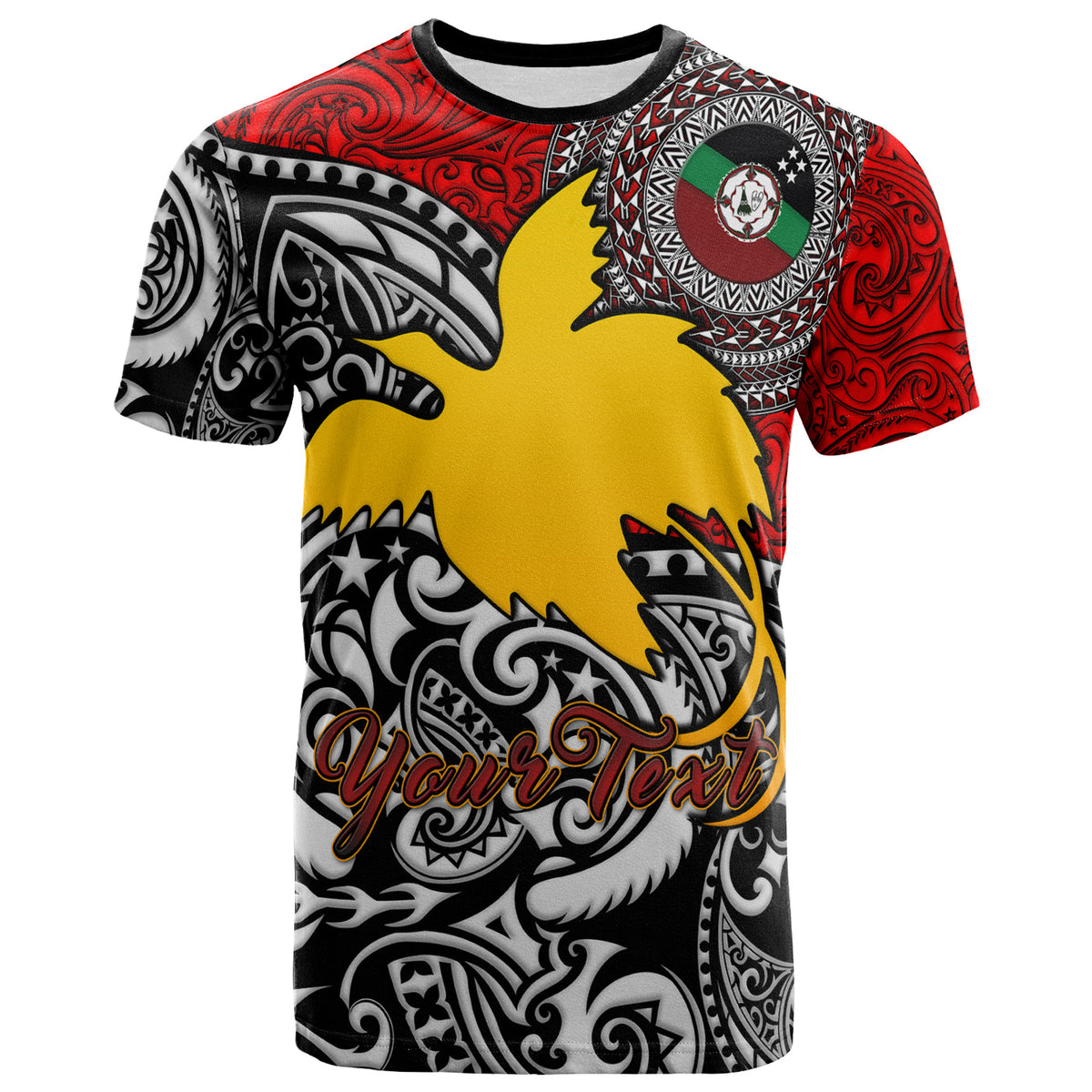 Papua New Guinea T shirt Custom East New Britain Of Papua New Guinea With Polynesian Patterns T shirt - Polynesian Pride