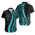 Fiji Short Sleeve Shirts - Turquoise Polynesian Tentacle Tribal Pattern Crest Unisex Turquoise - Polynesian Pride