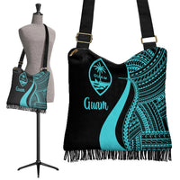 Guam Boho Handbag - Turquoise Polynesian Tentacle Tribal Pattern - Polynesian Pride