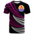 Tahiti Custom T Shirt Wave Pattern Alternating Purple Color Unisex Purple - Polynesian Pride