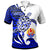 Tahiti Custom Polo Shirt Mega Turtle Unisex Blue - Polynesian Pride