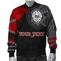 Tahiti Polynesian Personalised Men's Bomber Jacket - Polynesian Chain Style - Polynesian Pride
