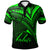 Tahiti Polo Shirt Green Color Cross Style Unisex Black - Polynesian Pride