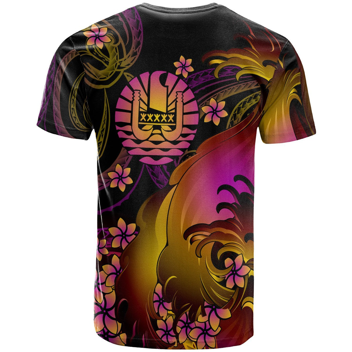 Tahiti Custom T Shirt Tahiti in wave - Polynesian Pride
