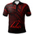 Tahiti Polo Shirt Red Color Cross Style Unisex Black - Polynesian Pride