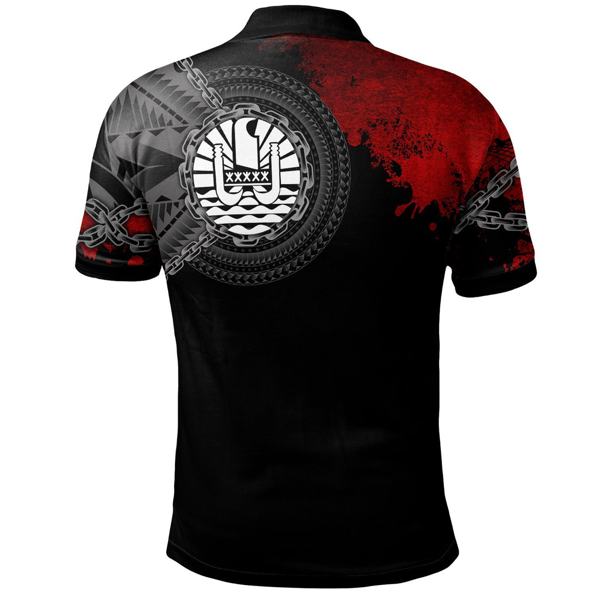 Tahiti Polynesian Custom Polo Shirt Polynesian Chain Style - Polynesian Pride