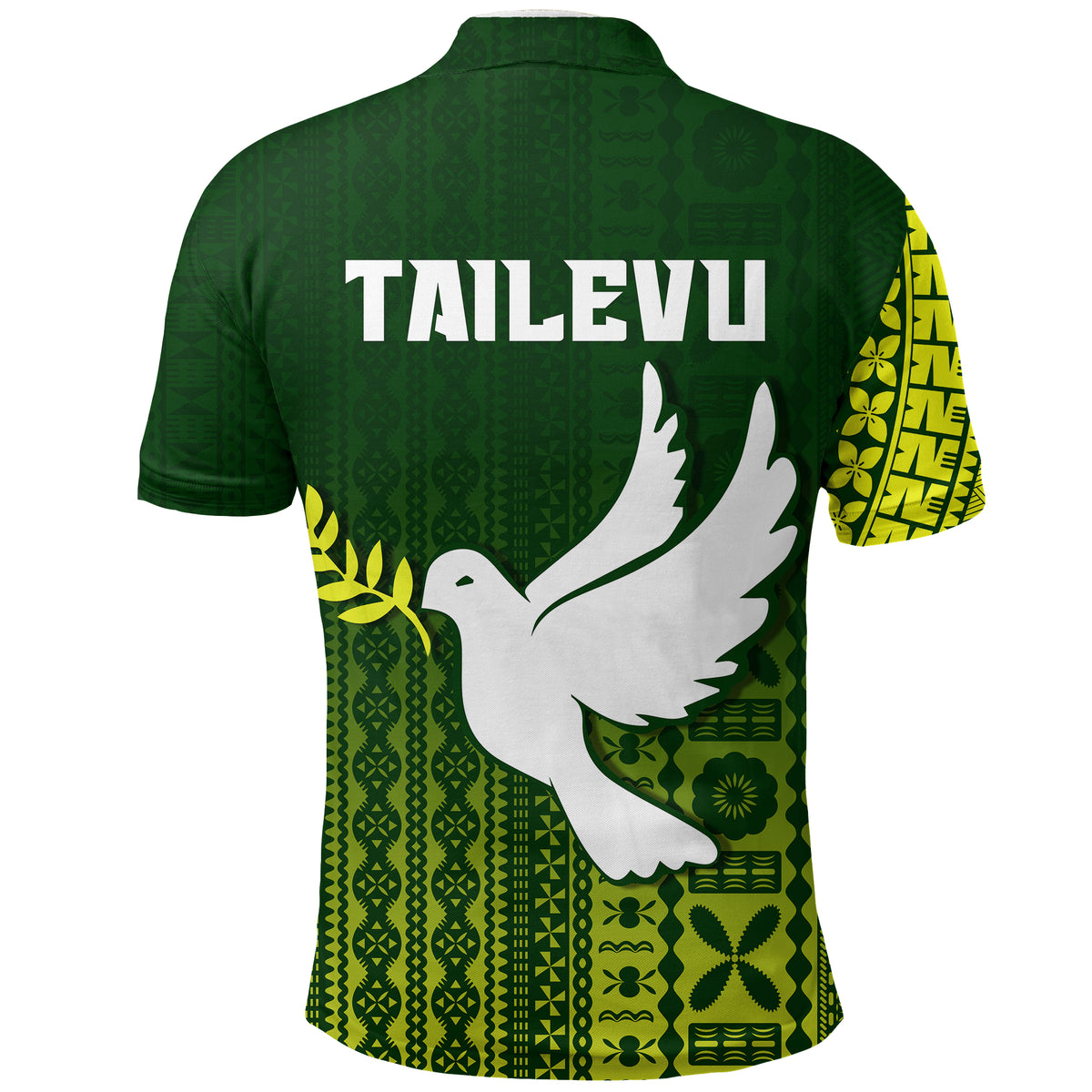 Tailevu Rugby Fiji Polo Shirt Go Green LT4 - Polynesian Pride
