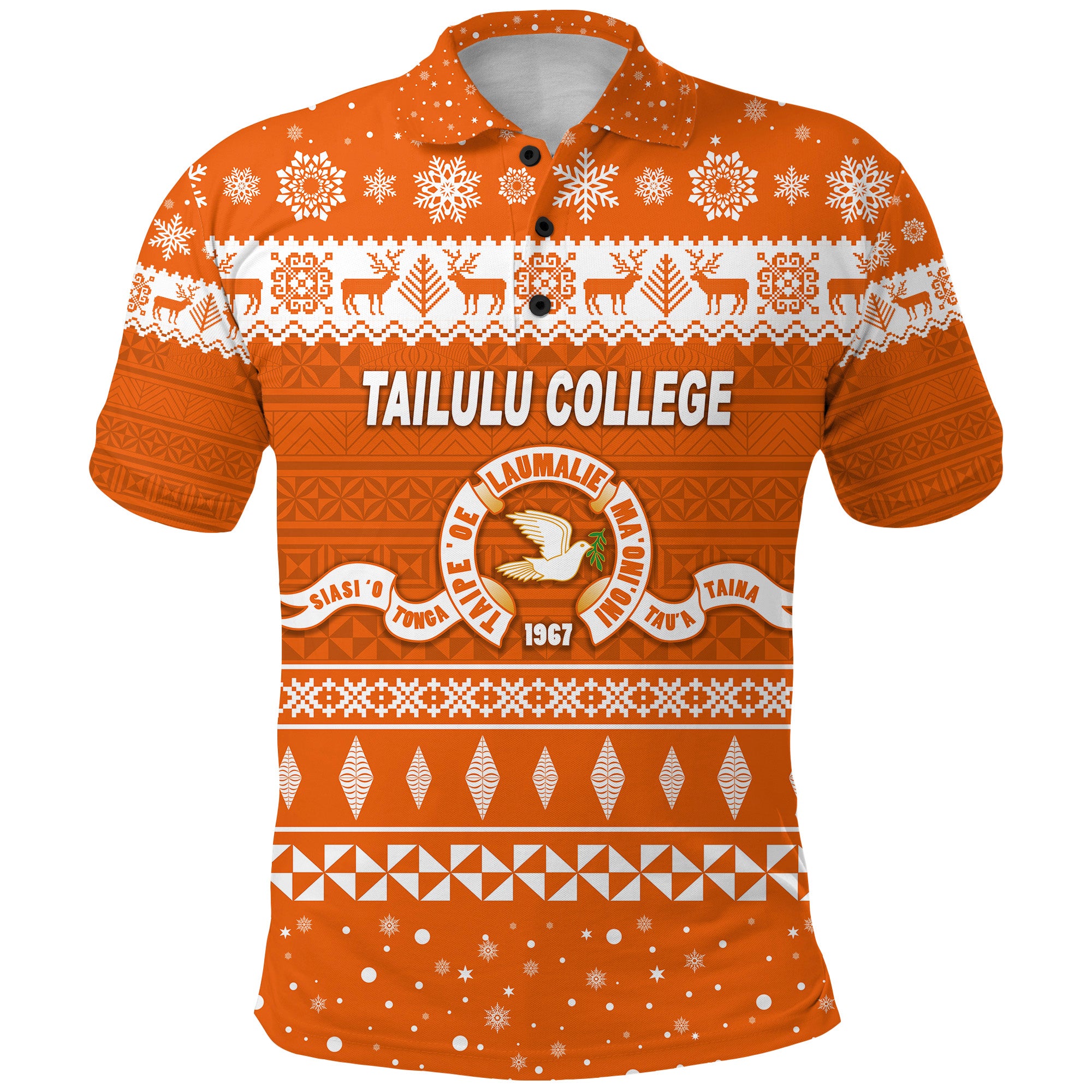 Custom Tailulu College Christmas Polo Shirt Simple Style LT8 - Polynesian Pride