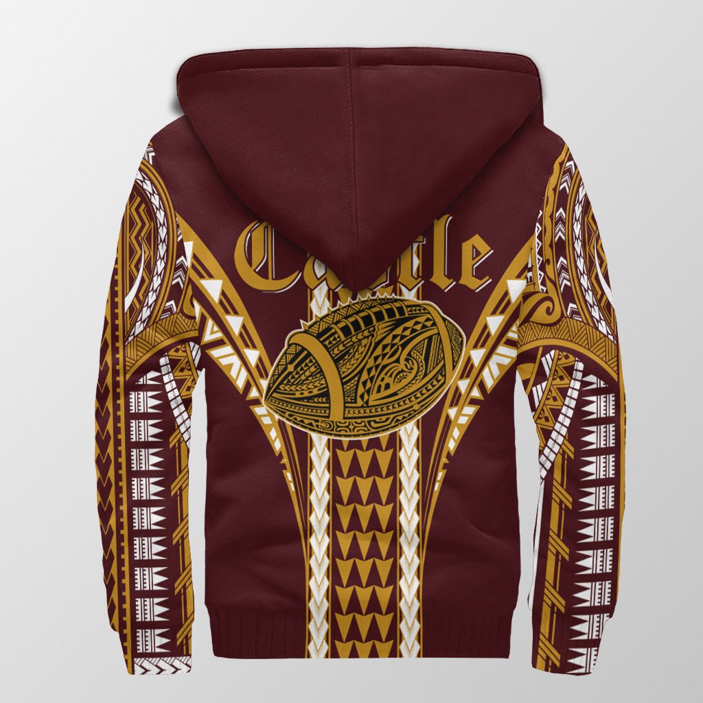 Hawaii - Castle High Football Jersey Sherpa Hoodie - AH - Polynesian Pride