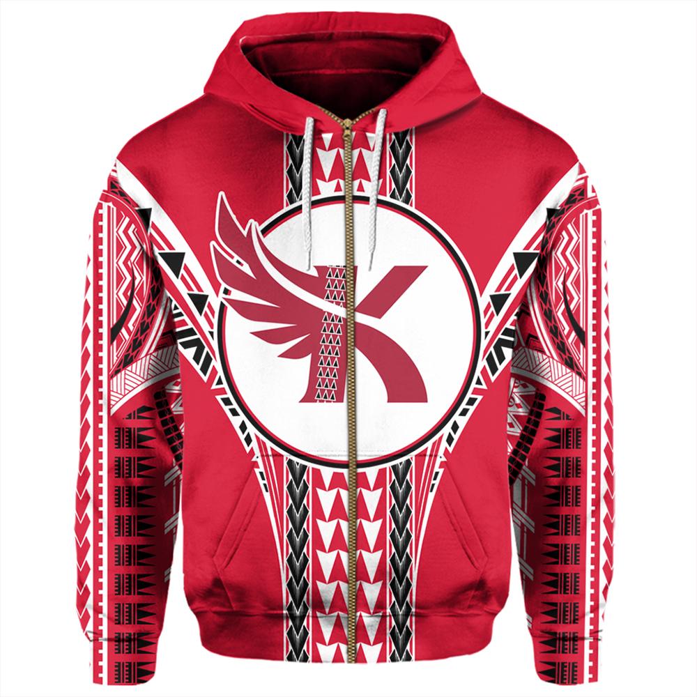 Hawaii Hoodie Kauai High Football Jersey Hoodie Zip - Polynesian Pride