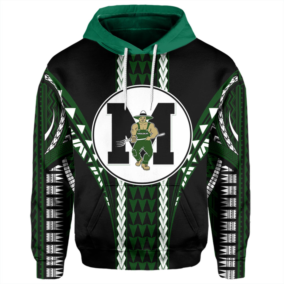 Hawaii Hoodie Molokai High Football Jersey Hoodie - Polynesian Pride