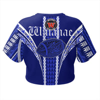 Hawaii - Waianae High Football Jersey Crop Top T-shirt - AH - Polynesian Pride