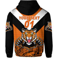 Custom Papua New Guinea Lae Snax Tigers Zip Hoodie Rugby Simple Style Black, Custom Text and Number LT8 - Polynesian Pride