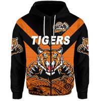Papua New Guinea Lae Snax Tigers Zip Hoodie Rugby Original Style Orange LT8 - Polynesian Pride