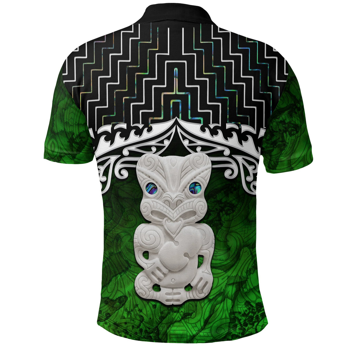 New Zealand Maori Polo Shirt, Poutama Hei Tiki Golf Shirt - Polynesian Pride