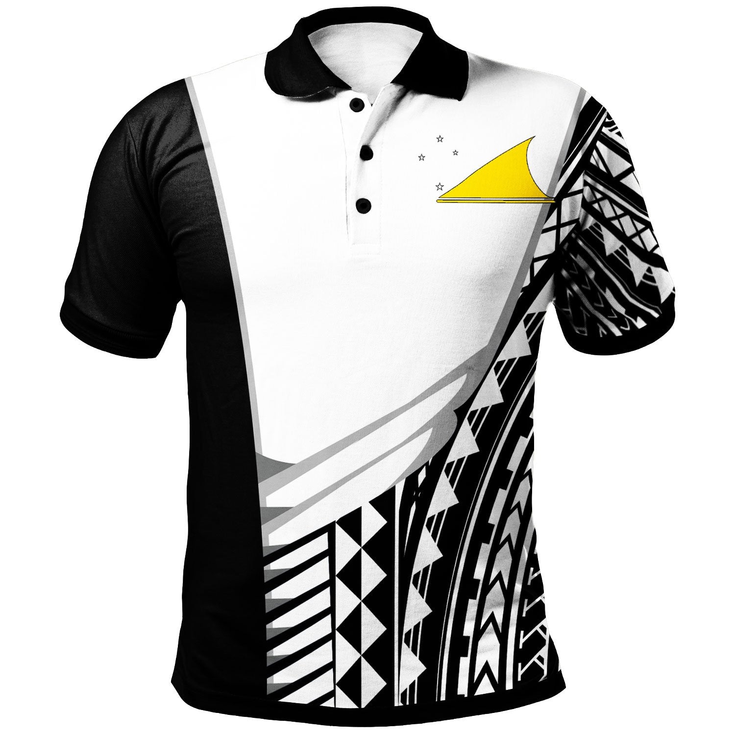 Tokelau Custom Polo Shirt Athletes Style Unisex White - Polynesian Pride