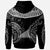 Tokelau Custom Zip Hoodie Serrated Pattern White Color Unisex Black - Polynesian Pride