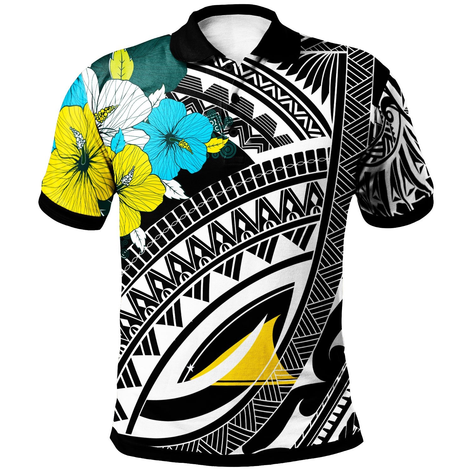 Tokelau Polo Shirt Polynesian Pattern Black Color Unisex Black - Polynesian Pride