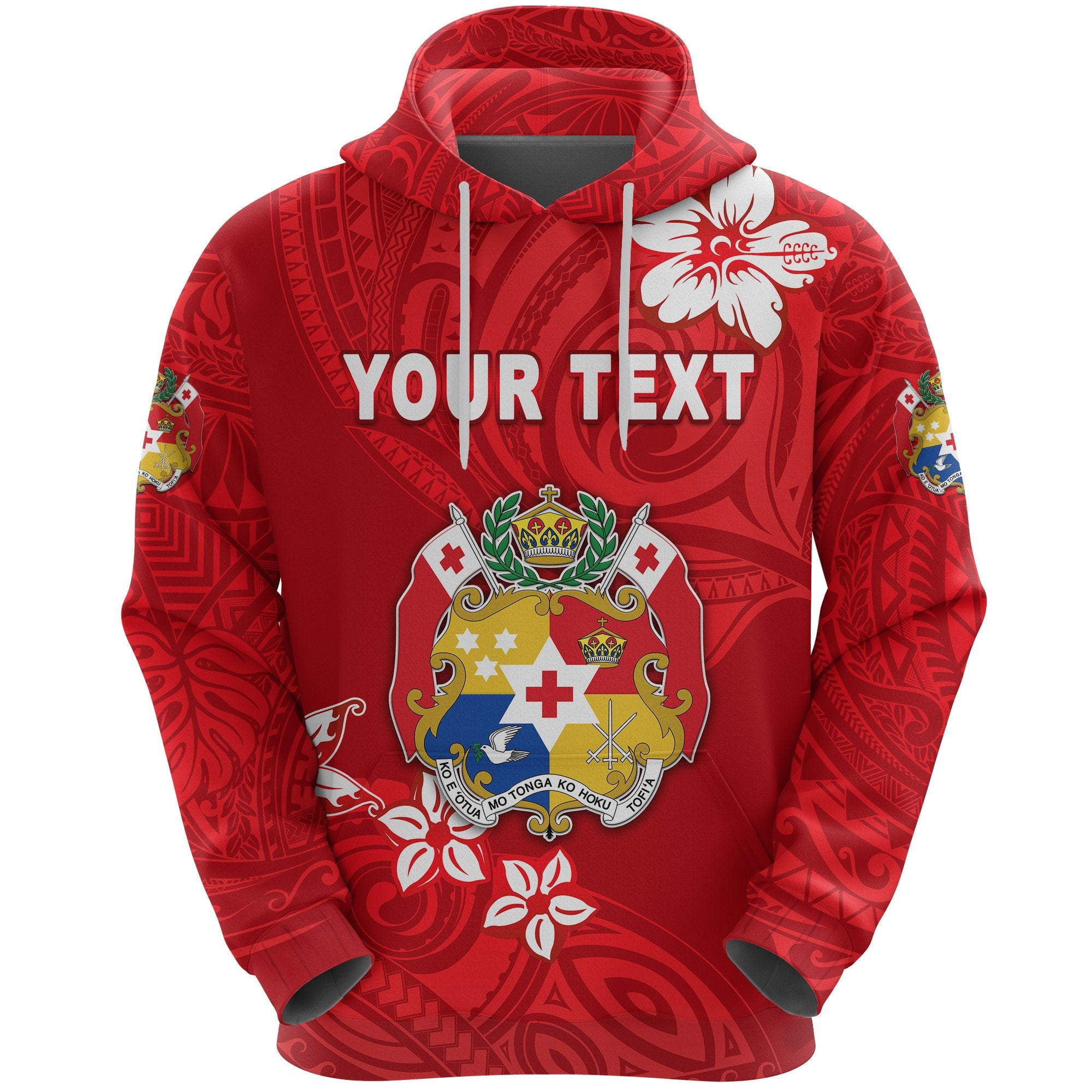 Custom Mate Maa Tonga Rugby Hoodie Polynesian Unique Vibes Full Red Unisex Red - Polynesian Pride