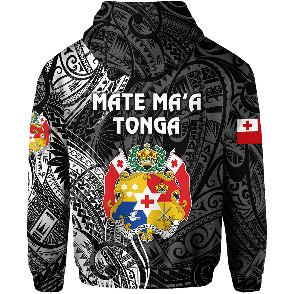Tonga Coat of Arms Hoodie Simple Vibes Black LT8 - Polynesian Pride