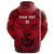 Custom Kolisi Tonga Zip Hoodie Mate Maa Tonga Powerful Lion, Custom Text and Number - Polynesian Pride