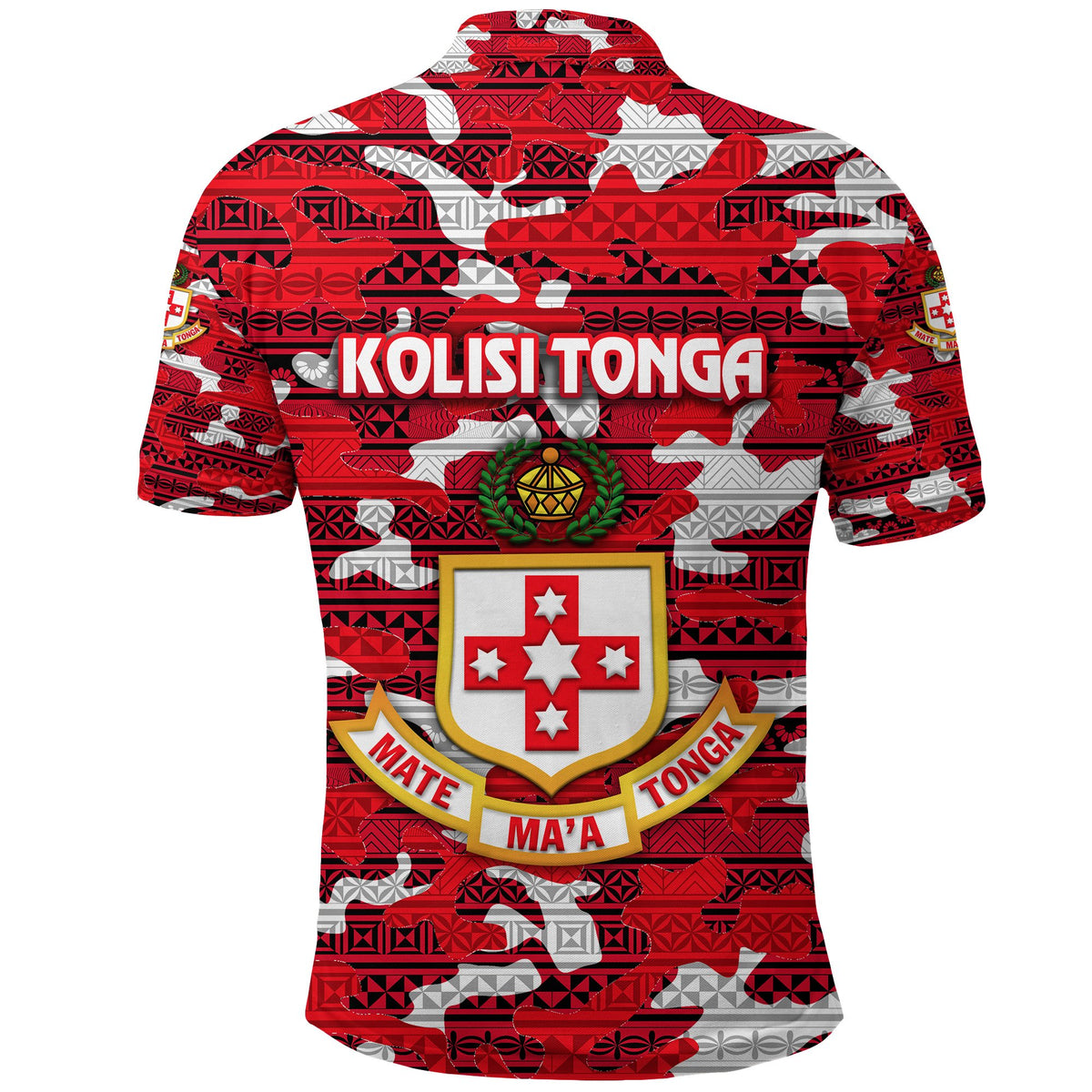 Kolisi Tonga Polo Shirt Mate Maa Tonga Camouflage Vibes Original - Polynesian Pride