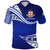 Custom Kolisi Tonga Polo Shirt Mate Maa Tonga Unique Version Blue, Custom Text and Number - Polynesian Pride