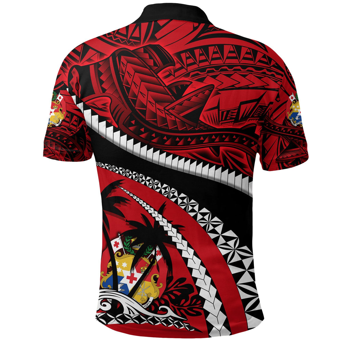 Tonga Polynesian Shark Tattoo Polo Shirt - Polynesian Pride