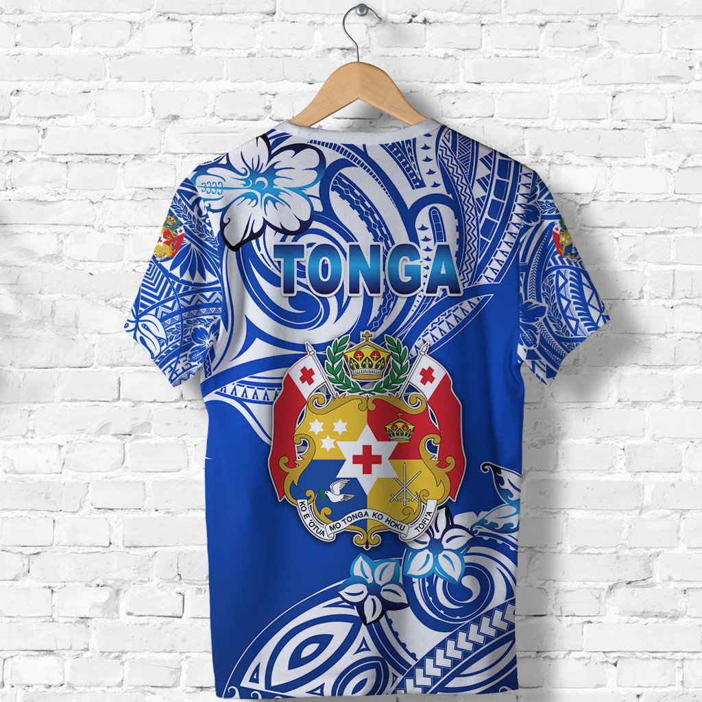 Custom Mate Maa Tonga Rugby T Shirt Polynesian Unique Vibes Blue - Polynesian Pride