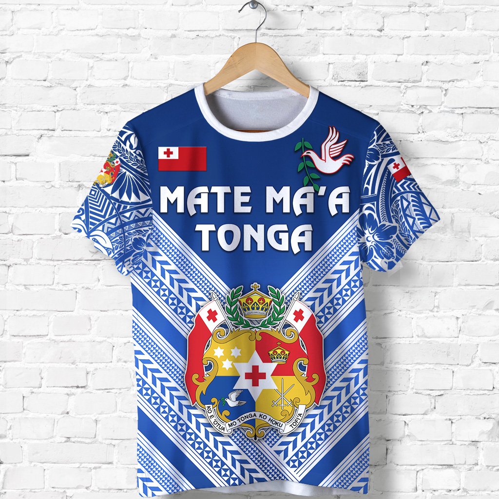 Mate Maa Tonga Rugby T Shirt Polynesian Creative Style Blue Unisex Blue - Polynesian Pride