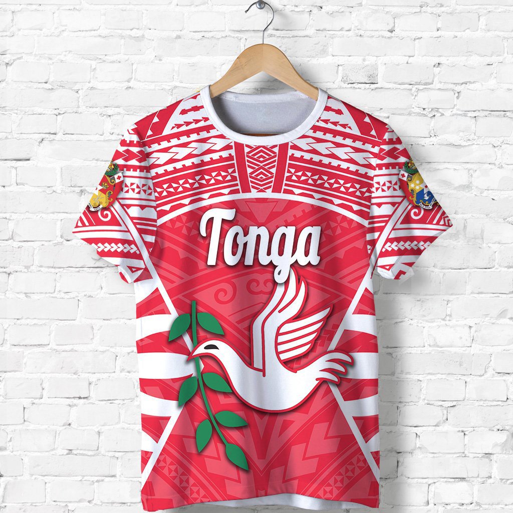 Tonga T Shirt Rugby Style Unisex Red - Polynesian Pride