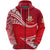 Custom Kolisi Tonga Zip Hoodie Mate Maa Tonga Unique Version Red, Custom Text and Number - Polynesian Pride