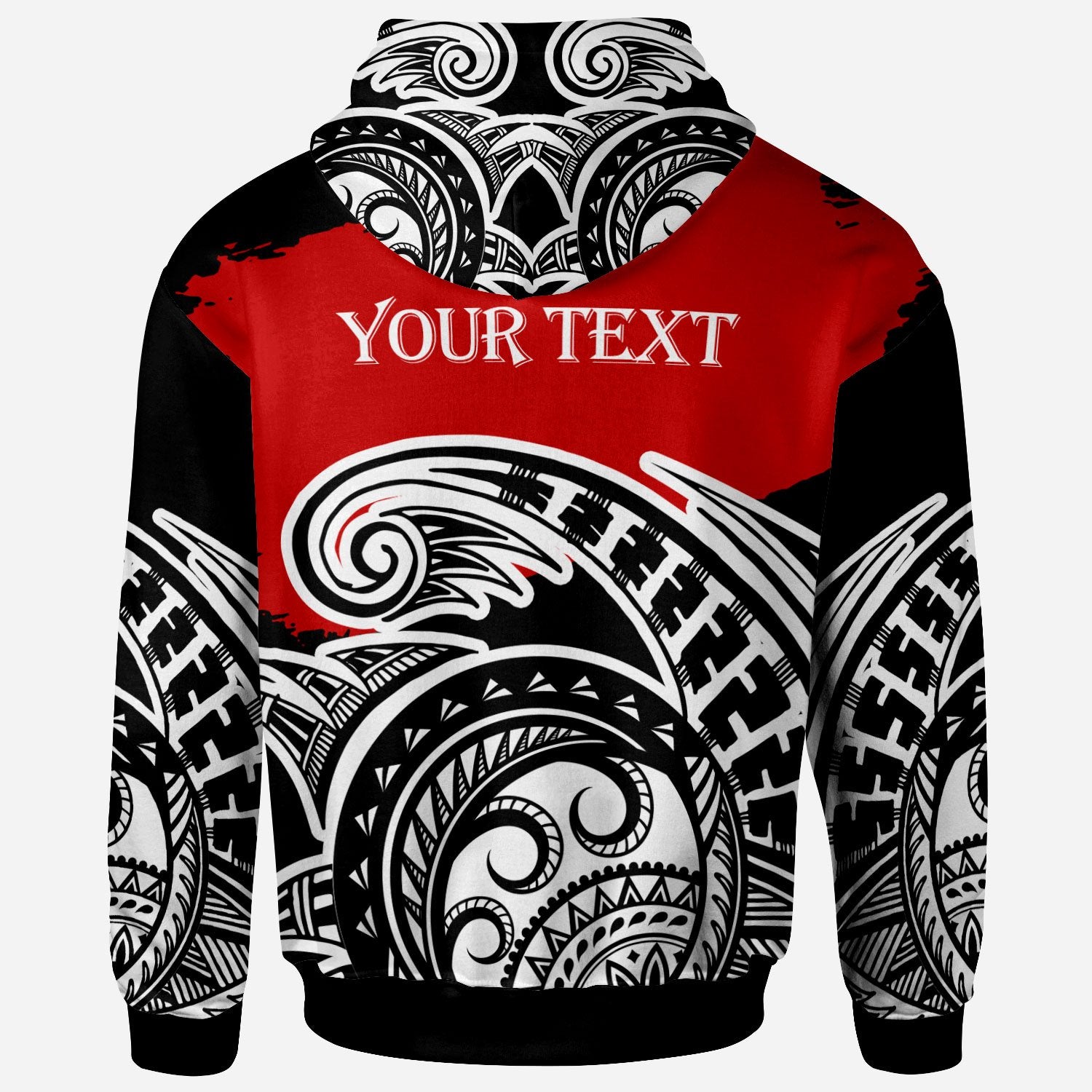 Tonga Custom Hoodie Ethnic Style With Round Black White Pattern - Polynesian Pride