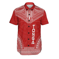 Tonga Polynesian Chief Shirt - Flag Version Men Red - Polynesian Pride