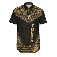 Tonga Polynesian Chief Shirt - Gold Version Men Gold - Polynesian Pride