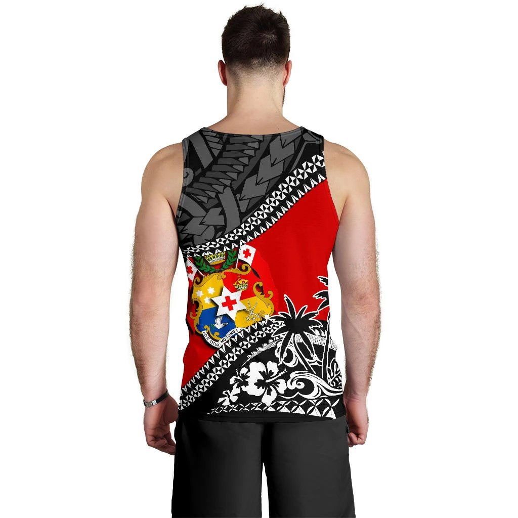 Tonga Men Tank Top Fall In The Wave K9 - Polynesian Pride
