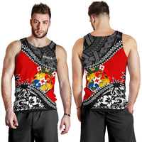 Tonga Men Tank Top Fall In The Wave K9 - Polynesian Pride