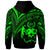 Tonga Zip Hoodie Green Color Cross Style - Polynesian Pride