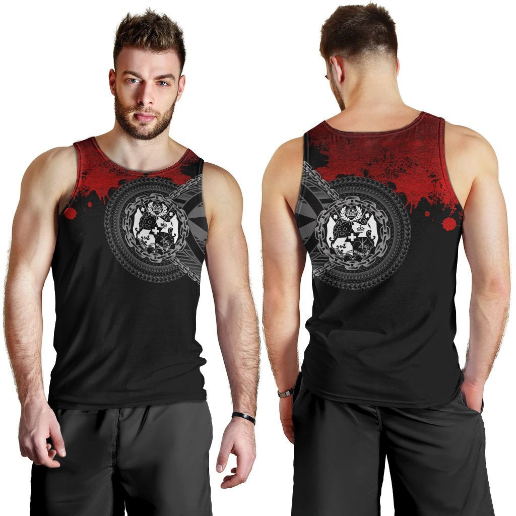 Tonga Polynesian Men's Tank Top - Polynesian Chain Style - Polynesian Pride