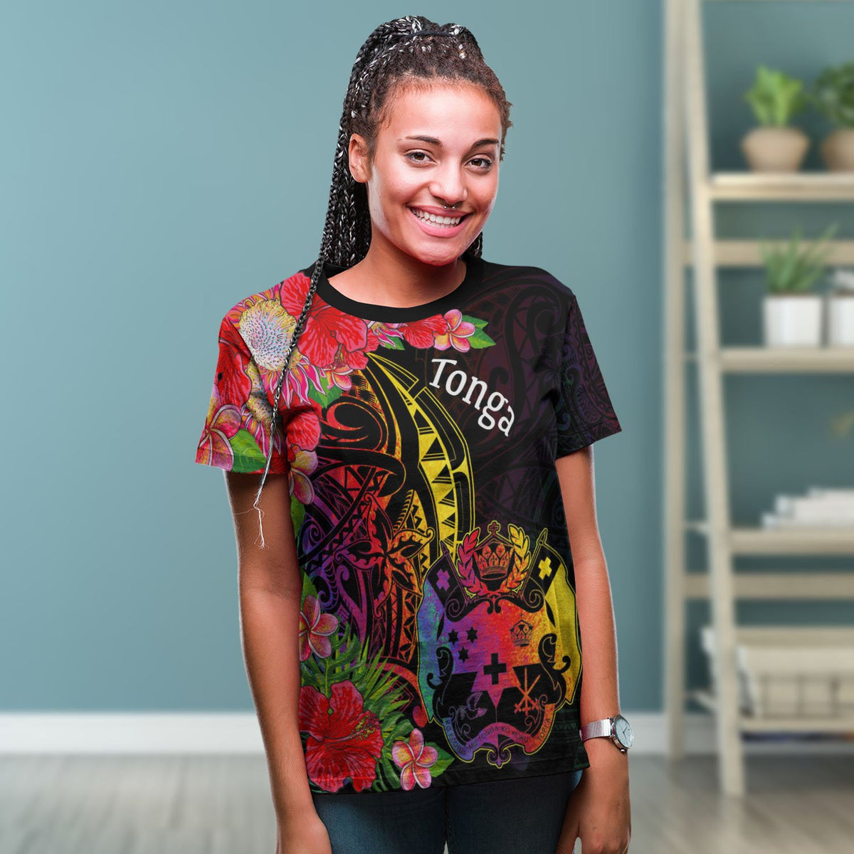 Tonga T Shirt Tropical Hippie Style - Polynesian Pride