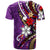 Vanuatu T Shirt Tribal Flower With Special Turtles Purple Color - Polynesian Pride